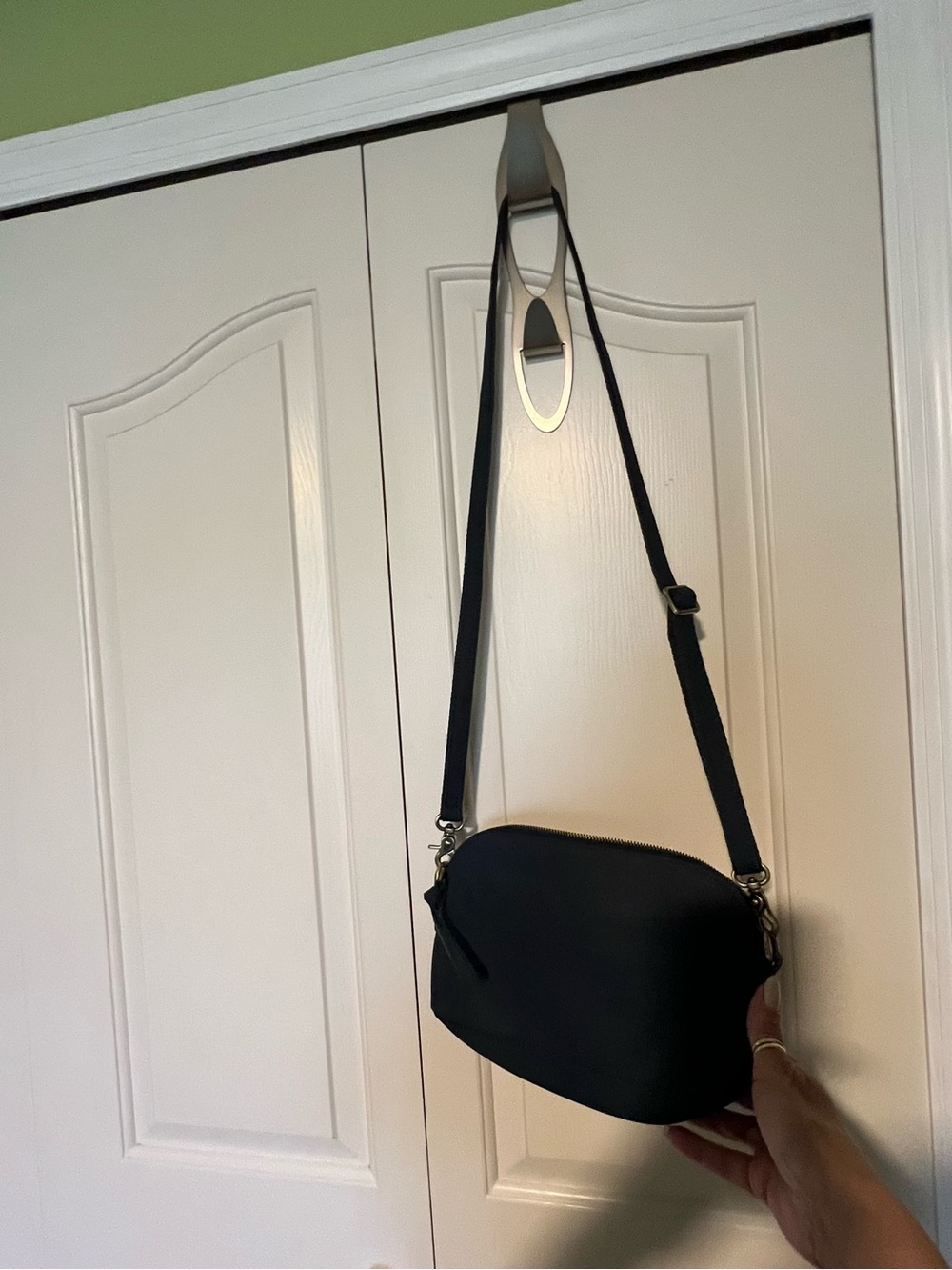 Blue Crossbody Bag with Adjustable Strap